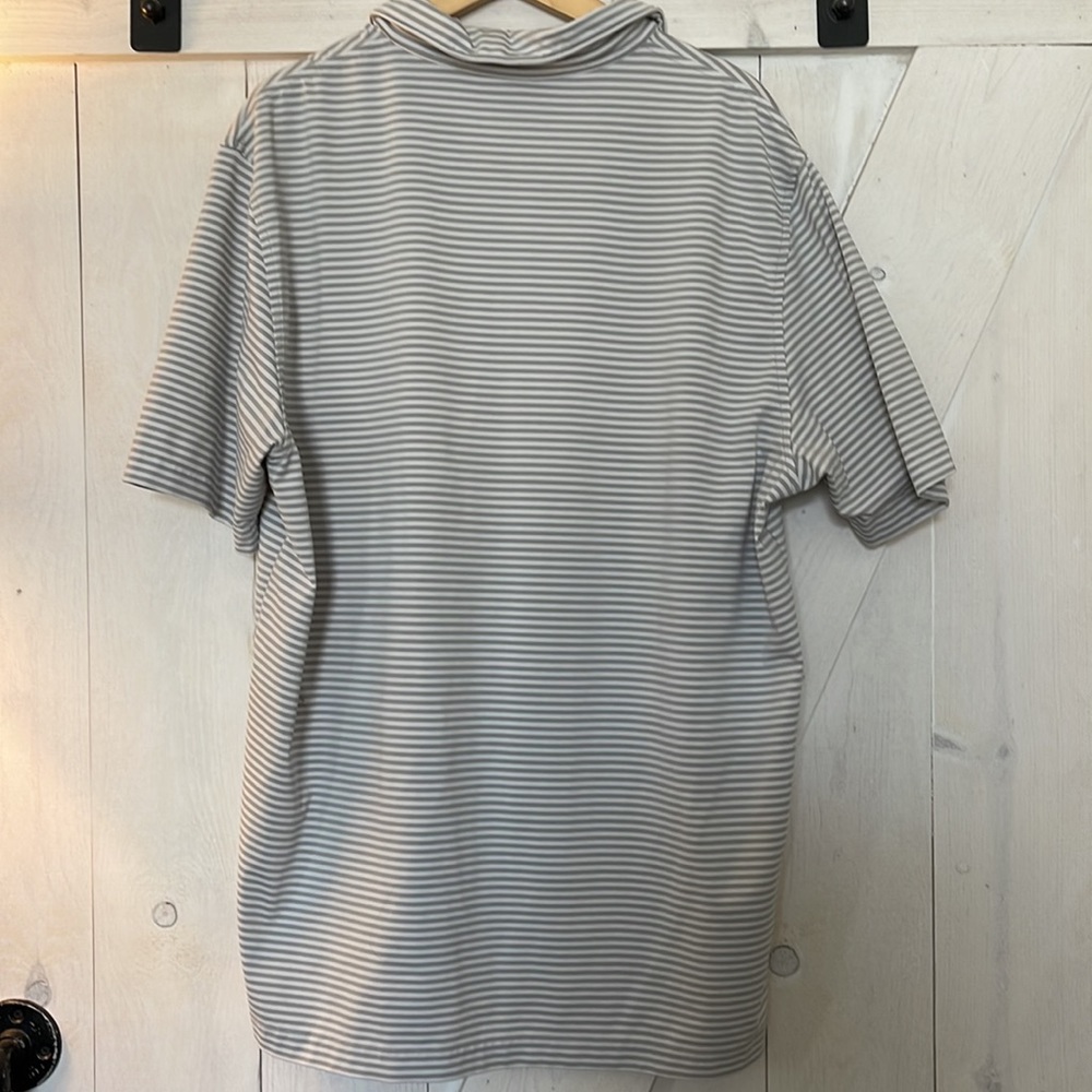 Vineyard Vines men’s performance polo gray white stripe XL whale - Picture 5 of 6